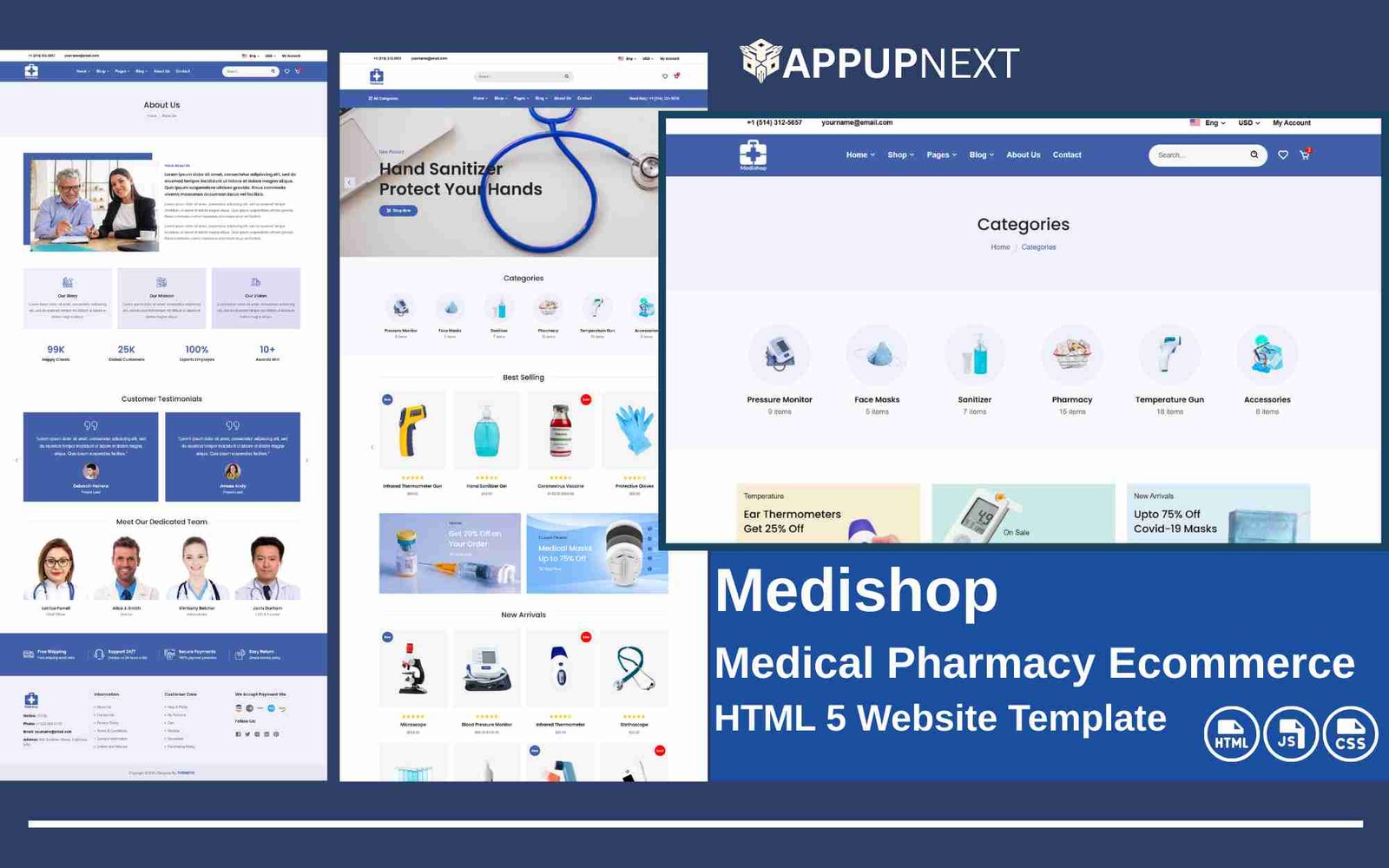 Medishop - Medical Pharmacy Ecommerce  - HTML 5 Website Template - v2